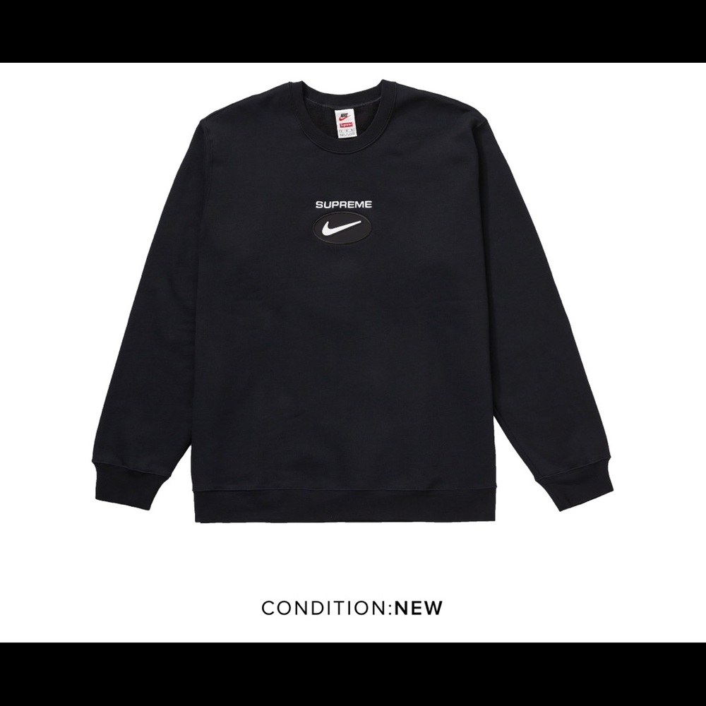Black Nike supreme crew neck (medium)